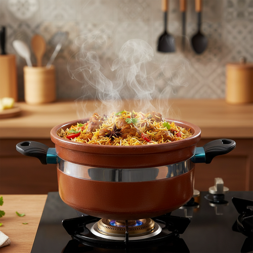 Clay Karahi (Glazed) cooking capacity 1 to 1.5kg