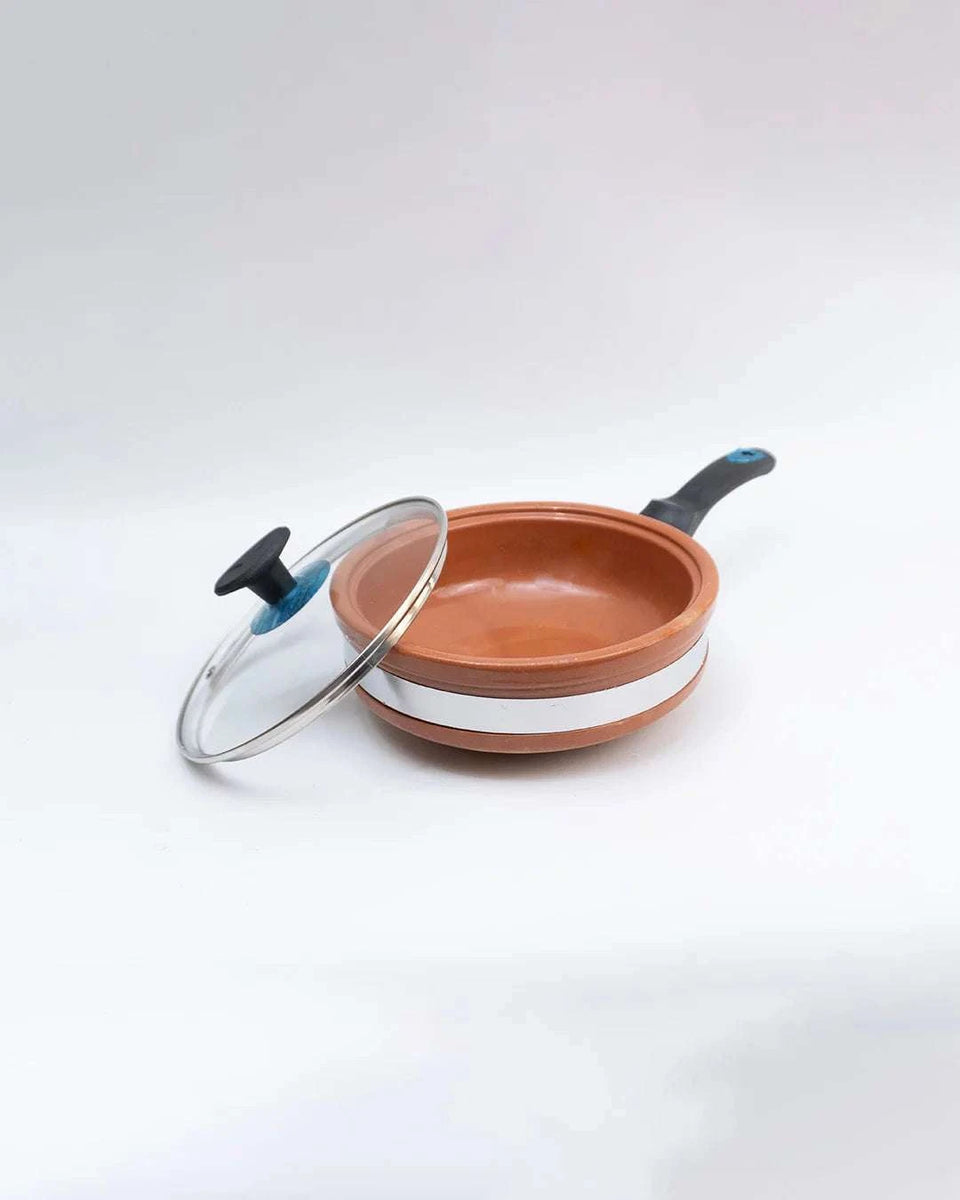 Clay Fry Pan (Glazed) cooking capacity 1 kg
